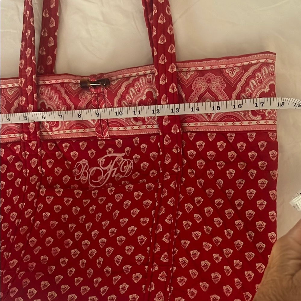 Vera Bradley Nantucket Red Large Tote - Picture 4 of 12